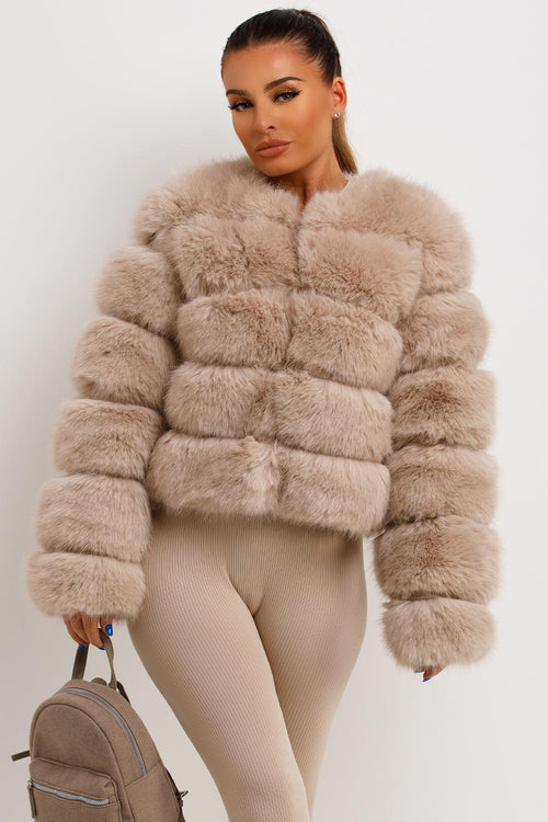 Aisa | Chaqueta glamurosa de piel sintética